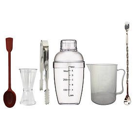 6 Pcs Cocktail Shaker & Bar Accessories - Drink Mixer & Cocktail Set Barware