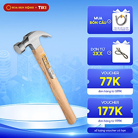 Búa sừng dê cán gỗ 25150 TOL chất liệu thép mạ, trọng lượng 450g, kích thước 16OZ (29mm/450g) - Hoa Sen Home - Hàng chính hãng