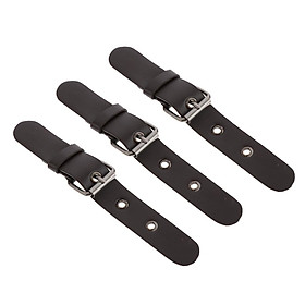 3 Sets PU Leather Snap Clasp Buckle Metal Hook & Eye Button Sew on Coats Clothes Bags Fasteners