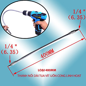 Mua Thanh nối dài tua vít uốn cong linh hoạt  đầu lục giác 6.35 (dài 20cm-30cm-40cm tùy chọn)