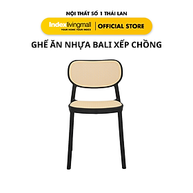 Mua Ghế Ăn Nhựa BALI 2 Màu Đen/Đỏ Xếp Chồng Tiết Kiệm Diện Tích | Index Living Mall | Nội Thất Nhập Khẩu Thái Lan
