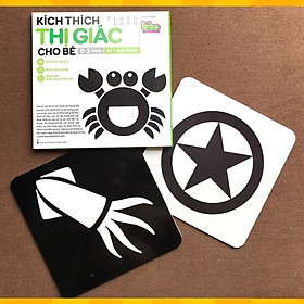 Bộ thẻ Flashcard kích thích thị giác cho bé 0 - 16 tháng phát triển não bộ