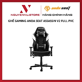 Mua Ghế gaming Anda Seat Assassin V2 Full PVC Leather (Đen Trắng Xám) - Hàng Chính Hãng