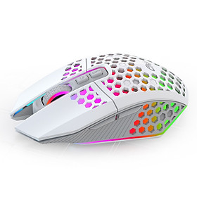 Mua Chuột không dây chơi game X801 thiết kế độc lạ Led RGB đổi màu click chống ồn DPI 1600- DRU - Hàng Chính Hãng