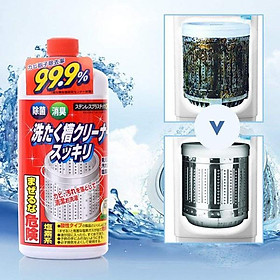 Nước vệ sinh làm sạch máy giặt 550g dùng cho máy giặt cửa trên và cửa dưới Nhật Bản