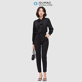 Quần tây nữ gumac qc04037 form cơ bản phối nút nhựa