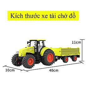 Xe ô tô đồ chơi xe đầu kéo nông trại KAVY chất liệu nhựa ABS kích thước