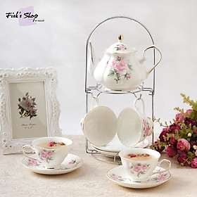 Mua Set ấm trà hoa 9 chiếc giá treo