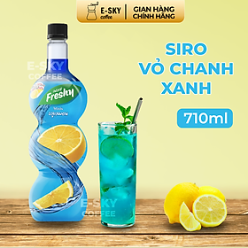 Siro Vỏ Chanh Xanh Freshy Blue Curacao Syrup Nguyên Liệu Pha Chế Trà Sữa