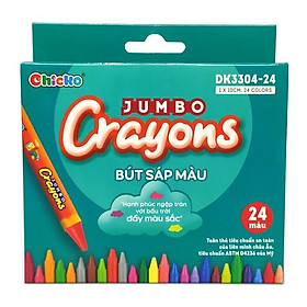 Bút Sáp Màu Chicko Jumbo Crayons - 24 Màu - DK3304-24