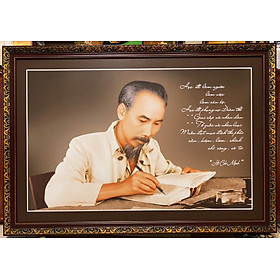 Mua Tranh Bác Hồ ngồi làm việc - IN173 ( 90x130cm)