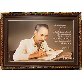 Tranh Bác Hồ ngồi làm việc - IN173 ( 90x130cm)