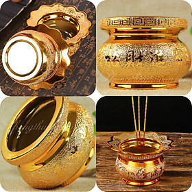 Mua Lư hương gốm sứ phủ ánh KIM SA (có vành  không vành) - thờ cúng