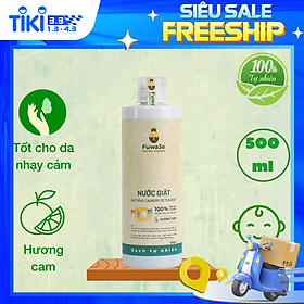 Nước giặt hữu cơ Fuwa3e organic sinh học 500ml giặt quần áo đồ lót, an toàn cho em bé