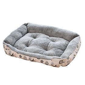 Thảm lót giường cho chó mèo trong nhà dễ dàng vệ sinh, giặt giũ-Màu Xám-Size Loại 2