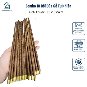 Mua Combo 10 Đôi Đũa Gỗ Tự Nhiên – Chống Nấm Mốc  An Toàn & Vệ Sinh Khi Ăn Uống - HÀNG CHÍNH HÃNG MINIIN
