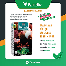 Trà Dilmah Lychee (Trà Vải) túi lọc 30g 20 túi x 1.5g - Tinh hoa trà Sri Lanka