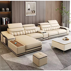 Mua Sofa da góc L đầu bật cao cấp Juno Sofa HDCT-08