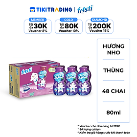 Thùng 48 chai sữa chua uống hương nho Fristi 80ml