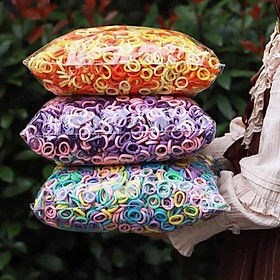 Set 500 dây buộc tóc Linh Chi Bedding đuôi ngựa co giãn thời trang Hàn uốc cho bé gái (Mix mầu)