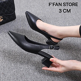 Giày Cao Gót Quai Sau (Da Thật) Slingback - Da Siêu Mềm Mũi Nhọn FFAN STORE