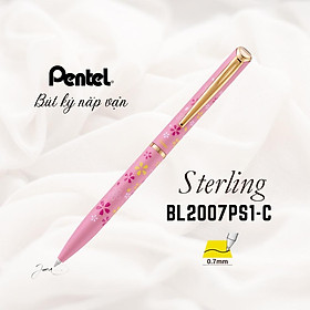 Bút Ký Cao Cấp Pentel BL2007 Ngòi 0.7mm Mực Xanh Có Gác Bút | Thiết Kế Bút Nắp Vặn Thanh Lịch