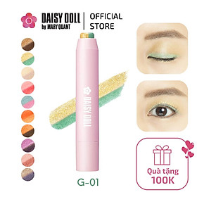 Hình ảnh Phấn Mắt 2 Màu Daisy Doll By Mary Quant Nhật Bản Dạng Thỏi Nhanh Gọn, Tiện Lợi, Bền Màu, Không Trôi G-01 Emerald Green