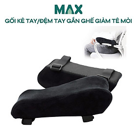 Set 2 cái đệm kê tay/gối tựa tay gắn tay vịn ghế văn phòng,ghế streamer để làm việc/chơi game giúp giảm tê và đau mỏi tay