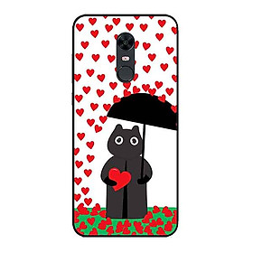 Hình ảnh Ốp Lưng in cho Xiaomi Redmi 5 Plus Mẫu Mèo Che Tình - Hàng Chính Hãng