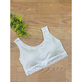 COMBO 5 ÁO BRA THUN LỤA MỀM CHÂN REN QT03