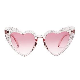 Women Heart Shaped Sunglasses Trendy Sun Glasses UV400 Rave Eyewear Pink