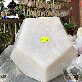 Mua Đá 12 mặt thạch anh tự nhiên giúp cuộc sống gia đình trở nên hạnh phúc QC918 nặng 11.2kg kích thước 18x12.5 (cm)