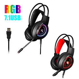 Mua Tai Nghe Headphone Đầu Báo V1000 Led Cầu Vồng Jack USB 7.1 Nghe Hay