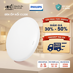Bộ đèn PHILIPS LED ốp trần tròn CL200 - Công suất ( 6W, 10W,17W,20W) ánh sáng vàng, ánh sáng trắng