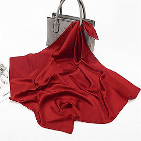 Khăn Lụa Vuông ( Khăn Turban) Cao Cấp Trơn Chất Liệu Lụa Chiffon 70x70cm - Mã KL039