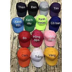  Mũ - Nón Kết Lưỡi Trai Trơn Nam Nữ