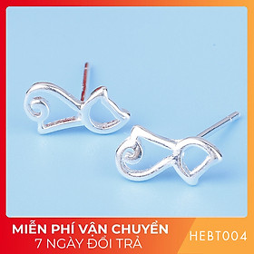 Bông hoa tai nữ bạc s925 cao cấp HEBT004 BH trọn đời