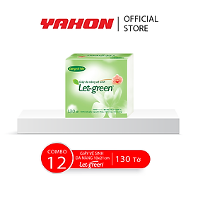 Combo 12 Bao Giấy Vệ Sinh Đa Năng LET-GREEN 10*21cm, 130 Tờ/Bao