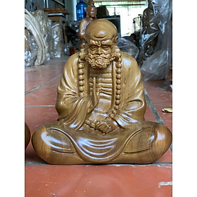 Mua Tượng đạt ma sư tổ ngồi thiền bằng gỗ bách xanh thơm nức kt cao 15