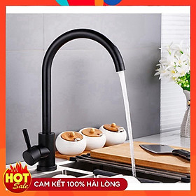 Mua Vòi rửa bát  chén nóng lạnh inox 304 cao cấp màu đen VRB23