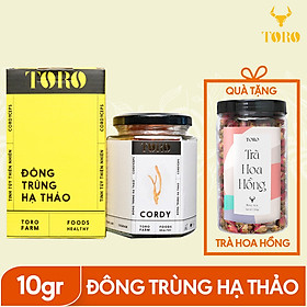 Đông Trùng Hạ Thảo TORO - Sấy thăng hoa nguyên sợi - 10g + Tặng 1 hũ trà hoa tự chọn