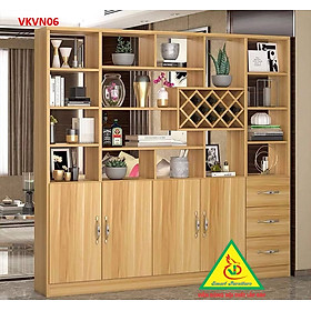 Tủ kệ trang trí kiêm vách ngăn phòng VNTK06 - Nội thất lắp ráp Viendong Adv