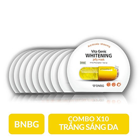 Combo 10 Mặt nạ dưỡng da trắng sáng và làm đều màu da BNBG Vita Genic Whitening Jelly Mask (Vitamin C) 30ml x 10