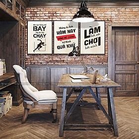 Mua Bộ 3 tranh tạo động lực phong cách vintage (có chọn thể thay thế nội dung)