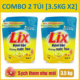 Nước giặt LIX Đậm đặc Hương Nước hoa Cam tẩy sạch vết bẩn cực mạnh túi