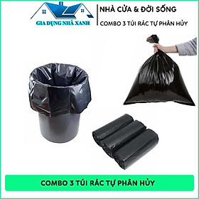 Mua Combo 3 Cuộn Túi Rác Đen Tự Phân Hủy Hàng Việt Nam  Tiện Dụng  Thân Thiện Với Môi Trường
