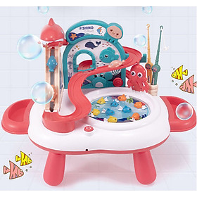 Đồ chơi câu cá thác nước xoay & cá trượt thác có nhạc  Peek A Boo