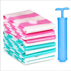 Mua Bộ 5 túi hút chân không đựng chăn  gối size lớn 100x70cm và 130x110cm kèm 1 bơm tay