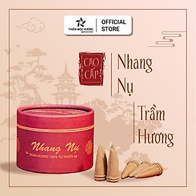 Nhang Nụ Trầm Hương tự nhiên khói chảy ngược - Hộp 40 nụ - Mùi thơm dịu nhẹ, không cay mắt, không kích mũi - Thiên Mộc Hương