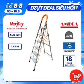 Mua Thang ghế inox chữ A 6 bậc nhôm Ameca AMG-6IN chiều cao sủ dụng 1.4m